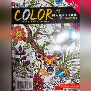 NWOT "COLOR MAGAZINE" COLORING BOOK